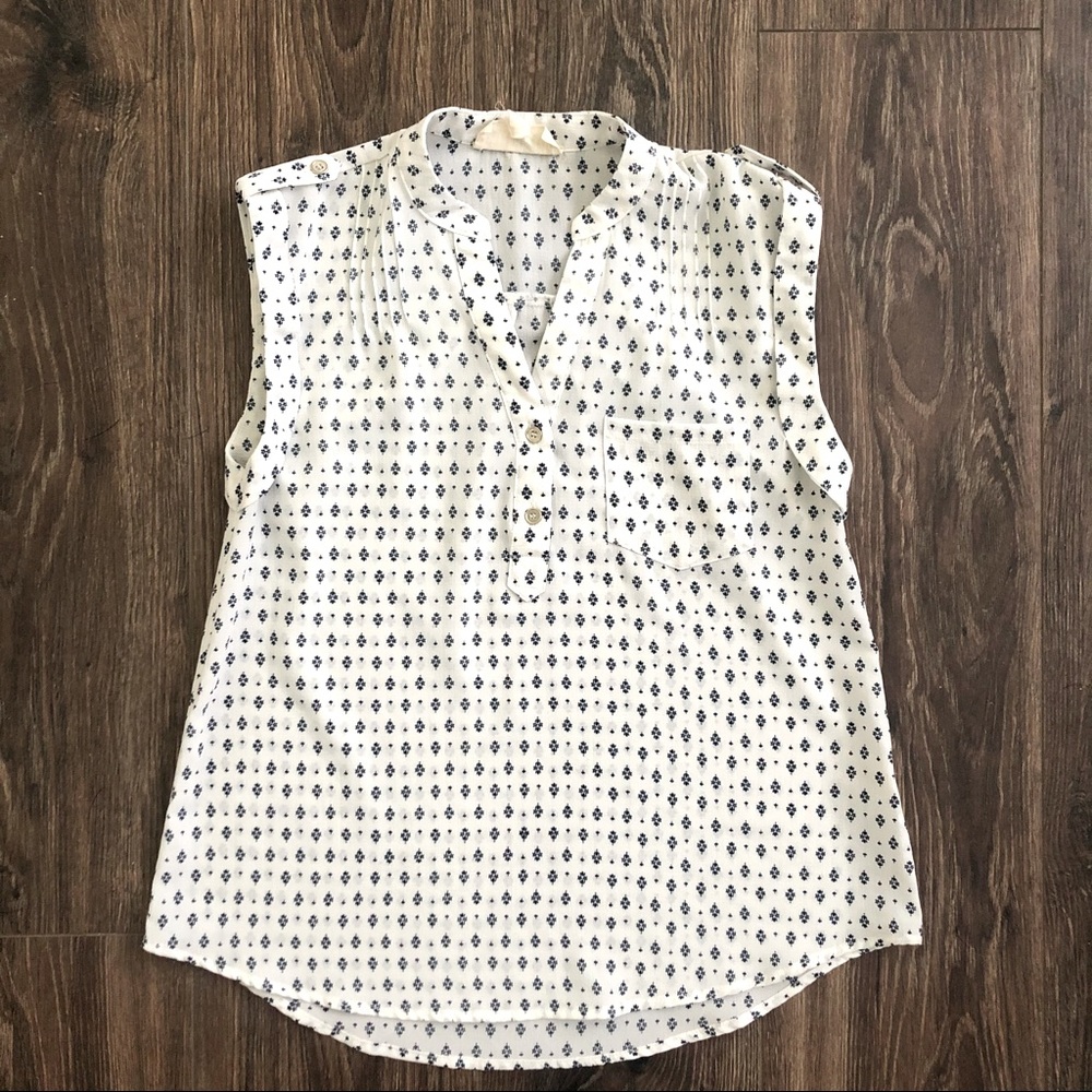 Sweet Wanderer White & Blue Tank - Size Small